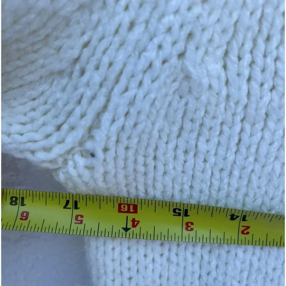 Zara Womens Embroidered Applique Floral Balloon Sleeve Sweater White Sz Medium - Picture 4 of 10